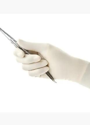 Рукавички medi-grip pf латексні хірургічні стерильні неприпудрені р.7,5  1 шт.1 фото