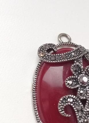 Винтажный восточный кулон кулончик подвеска цветочный узор винтаж ретро