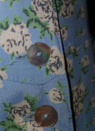 Платье из вискозы ретро винтажный баварский стиль laura ashley mode aus salzburg by h. moser макси длинное на пуговицах рукав фонарик в принт цветы7 фото