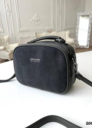 Жіноча сумка із замша2 фото