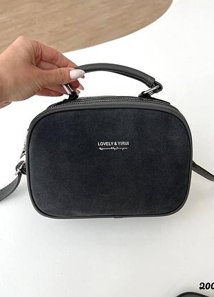 Жіноча сумка із замша5 фото