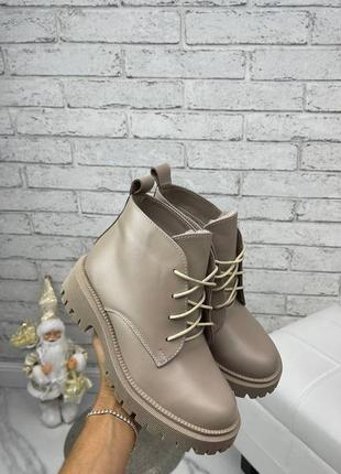 Зимние женские ботинки из натуральной кожи и замши ☃️😍5 фото