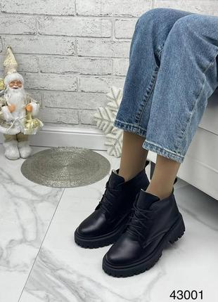 Зимние женские ботинки из натуральной кожи и замши ☃️😍9 фото