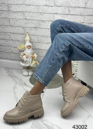 Зимние женские ботинки из натуральной кожи и замши ☃️😍7 фото