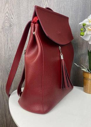Жіночий міський рюкзак сумка 2 в 1 в стилі zara червоний9 фото