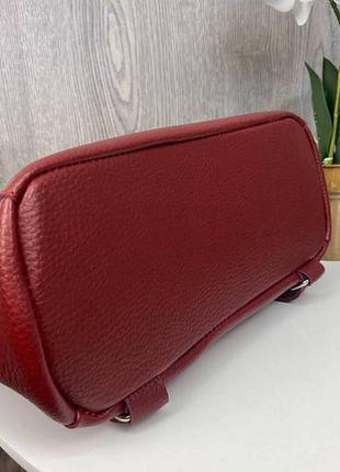 Жіночий міський рюкзак сумка 2 в 1 в стилі zara червоний7 фото