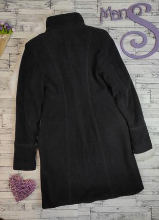 Женское пальто venefika черное кашемировое с меховыми карманами размер 46 м5 фото