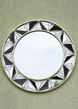 Настінне дзеркало "колесо фортуни" зі скла та металу гранд презент 21018