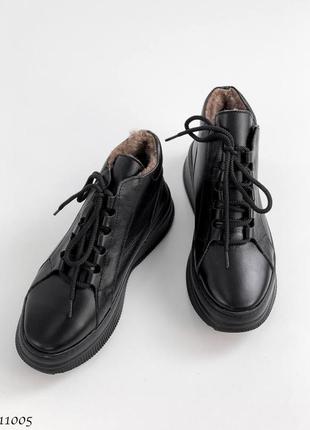 Зимові кросівки,
колір: black, натуральна шкіра8 фото
