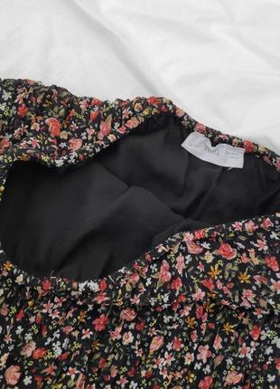 Цветочная юбка жатка ✨ mango ✨ юбка в цветочный принт6 фото