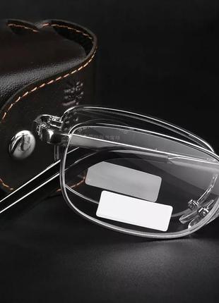 Складные очки с футляром ( цвет — серебро )2 фото