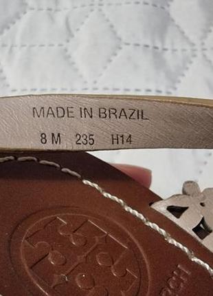 Шкіряні босоніжки tory burch оригінал пробкова підошва4 фото