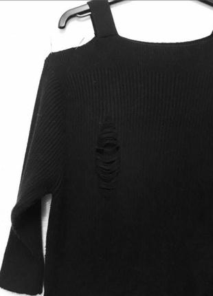 Тёплый свитерок оригинального дизайна, 46-48-50, стрейчевый  трикотаж машинной вязки из акрила, zara4 фото