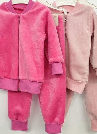 Комплект плюшевий теплий кофта на блискавці і штани