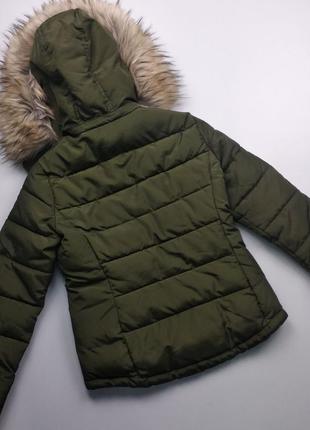 Теплая курточка topshop petite с капюшоном 34 зеленая4 фото