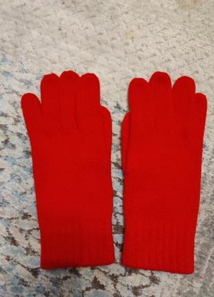 Перчатки рукавицы вязаные