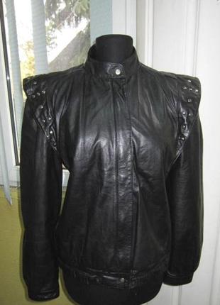 Модная оригинальная женская кожаная куртка ecнtes leder. лот 295