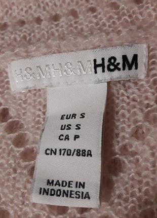 Брендова  кружевна  з мохером  і вовною туніка   кофта  светр  р s від h& m.4 фото