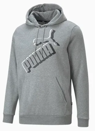 Серое худи puma essentials big logo men's hoodie новое оригинал из сша1 фото