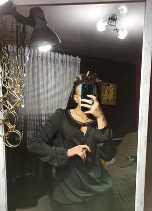Вечірня темно-сіра блуза10 фото