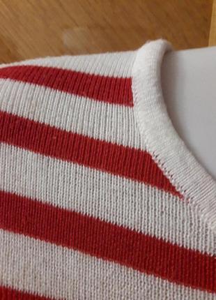 Брендовий стильний  тонкий светр  кофта   з воланами в полоску  р.s від  mango3 фото