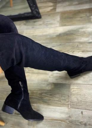 Замшеві ботфорти чоботи панчохи замшевые ботфорты сапоги чулки