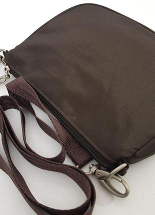 Акуратна фірмова нейлонова сумка crossbody bogner красивого шоколадного кольору2 фото