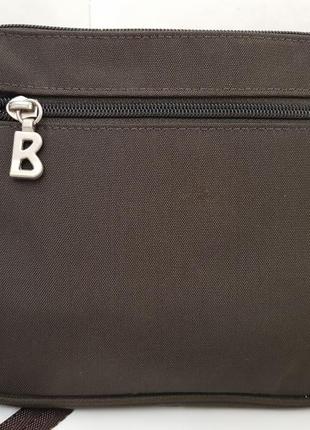 Акуратна фірмова нейлонова сумка crossbody bogner красивого шоколадного кольору7 фото