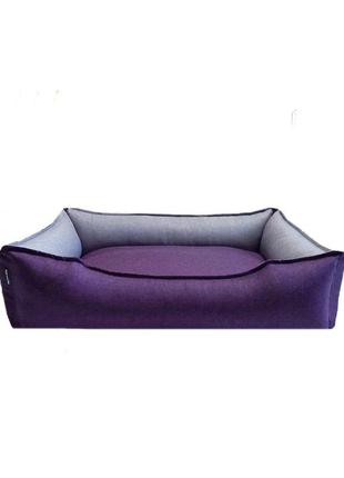 Лежак 80×60×22 см лежанка для спальні місце тварин собак і кішок знімний чохол з бортами