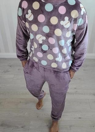 Найкращий подарунок - плюшева піжама м'яка унісекс тепла якісна мікі mickey махрова