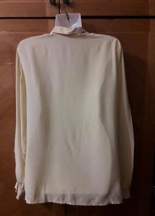 100% шовк вінтажна  стильна  блуза  сорочка  р. 44/ 46 від lady van laack2 фото