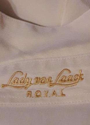 100% шовк вінтажна  стильна  блуза  сорочка  р. 44/ 46 від lady van laack4 фото