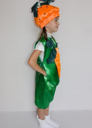 Карнавальный костюм морковь №1, размеры на рост 100 - 1202 фото