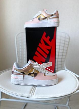 Кросівки nike air force 1 shadow white/pink camo3 фото