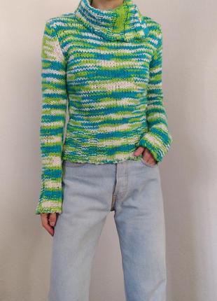 Вязаный свитер мохер джемпер only гольф зеленый свитер голубый джемпер пуловер реглан лонгслив шерстяной свитер шерсть джемпер