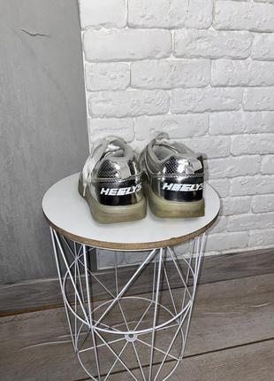 Роликові срібні кросовки heelys, 34р 21см5 фото