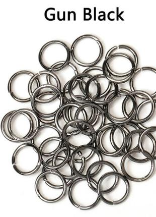 Соеденительные  одинарные  кольца  для украшений 5 мм черные