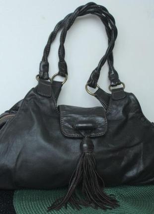 Сумка на плече marks and spencer. натуральна шкіра.