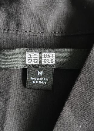 Чорна сукня сорочка без застібки оверсайз uniqlo8 фото