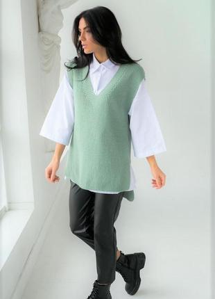 Жилетка светр в рубчик 10