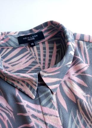 Красивая блуза/туника под пояс в цветочный принт4 фото