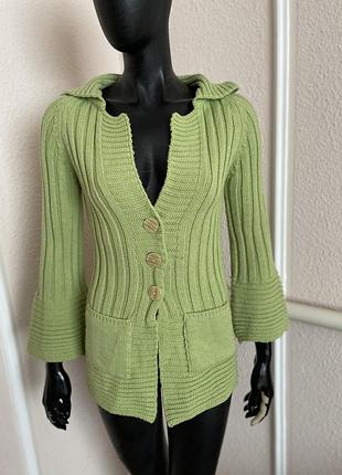 Женский тёплый кардиган под zara италия кофта на пуговицах накидка джемпер