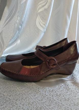 Кожаные туфли фирмы k shoes (clarks) р.6 1/21 фото