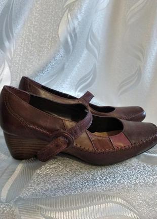 Шкіряні туфлі фірми k shoes (clarks) р. 6 1/25 фото