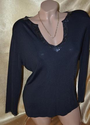 Классическая черная блуза, кофта  с глубоким декольте4 фото