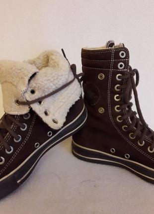 Оригинальные высокие замшевые кеды converse p. 36 стелька 23,5 см