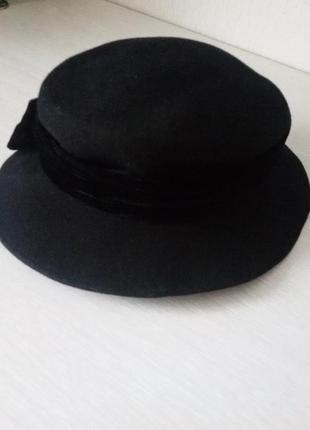 Шляпа с бархатный бантом6 фото