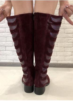 Замшевые зимние сапоги