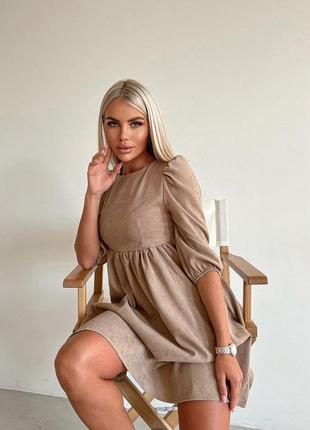 Базове вельветове плаття 👗2 фото