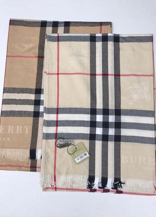 Базовий стильний кашеміровий шарф у стилі burberry2 фото